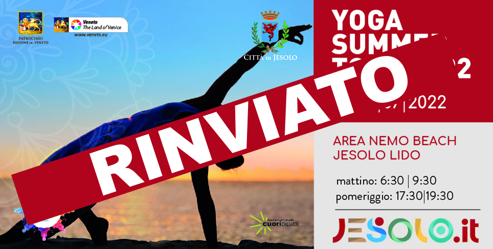 Yoga summer tour 2022 a Jesolo dal 18 al 25 luglio area Nemo beach via VittorioVeneto