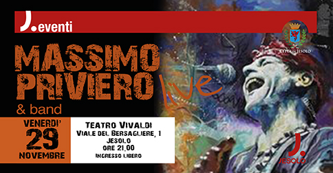 Massimo Priviero &Band Live a Jesolo il 29 novembre 2019 - Teatro Vivaldi