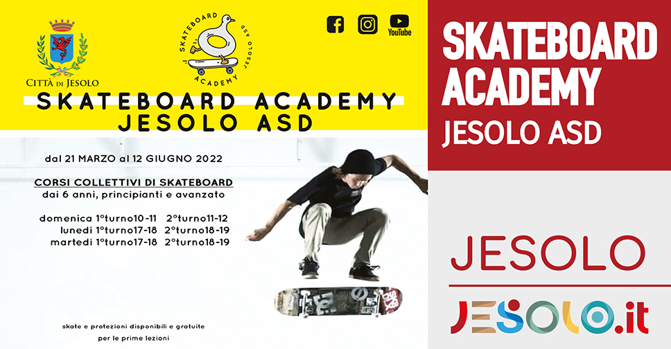 Skateboard Academy Jesolo asd organizza corsi per bambini e adulti 