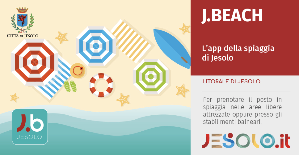 La App della Spiaggia di Jesolo per prenotare nelle aree libere attrezzate oppure nelle aree libere presso gli stabilimenti balneari