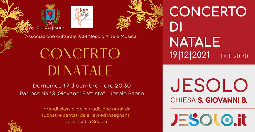 Concerto di Natale Associazione Jam domenica 19 dicembre 2021