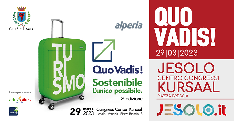 Convegno "Quo Vadis! Sostenibile. L'unico possibile. il 29 marzo 2023 al Centro Congressi Kursaal