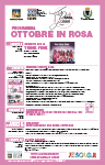 Ottobre in rosa locandina con cornice rosa e programma del mese