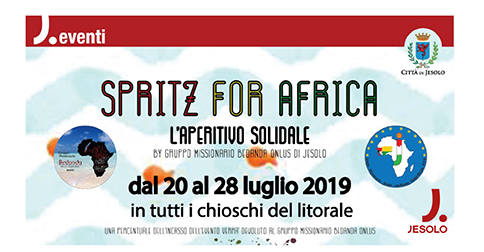 Spritz for Africa a Jesolo dal 20 al 28 luglio 2019 presso i chioschi del litorale