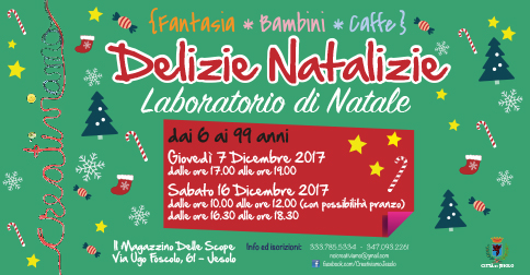 Delizie Natalizie: laboratorio di Natale a Jesolo, il 7 ed il 16 dicembre 2017