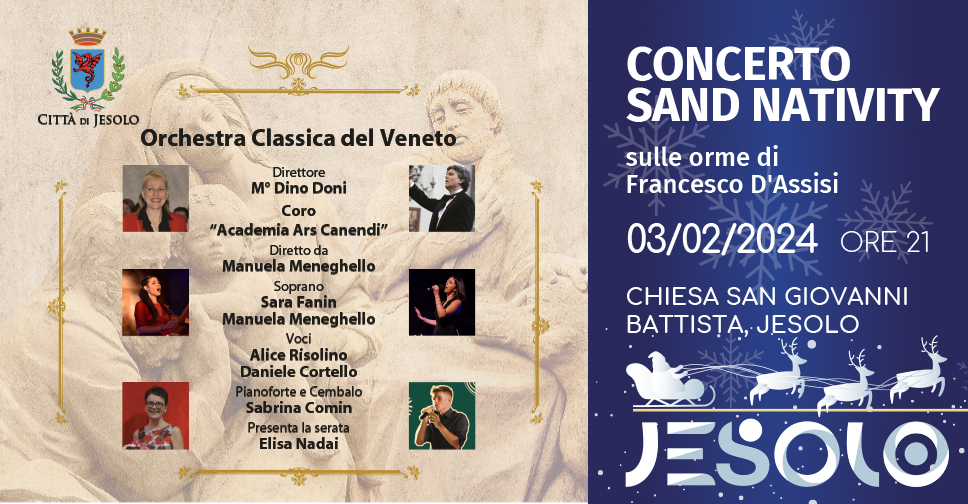 Concerto Sand Nativity 2024 a Jesolo il 3 febbraio