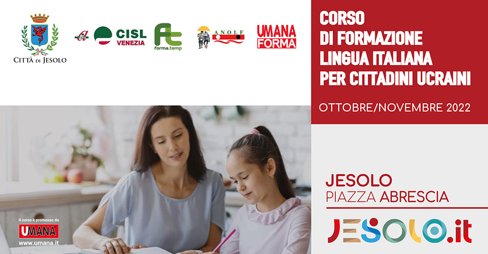 Corso di Lingua italiana per cittadini ucraini ottobre novembre 2022