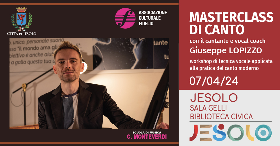 Masterclass di canto con Giuseppe Lopizzo a Jesolo il 7 aprile 2024. foto giuseppe lopizzo