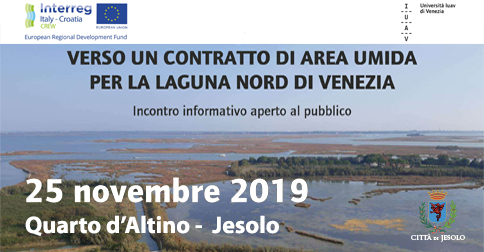 Incontro informativo aperto al pubblico contratto di area umida per la laguna nord di Venezia 25 novembre 2019