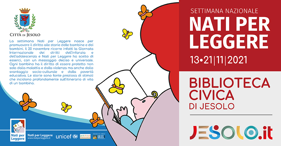Settimana nati per leggere dal 13 al 21 novembre 2021 presso la Biblioteca Civica di Jesolo