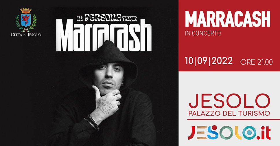 Marracash in concerto a Jesolo il 10 settembre 2022