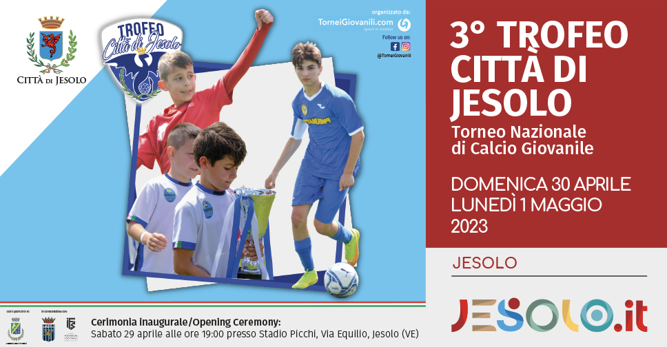 Torneo nazionale di calcio giovanile "Trofeo città di Jesolo" 29-30 aprile e 1 maggio 2023: immagine