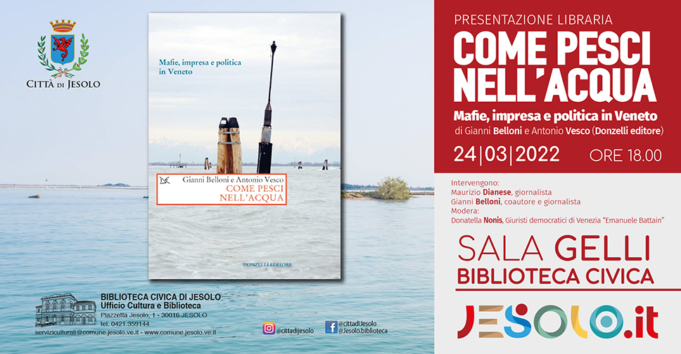 Presentazione del libro Come pesci nell'acqua di G.Belloni e A.Vesco giovedì 24 marzo 2022