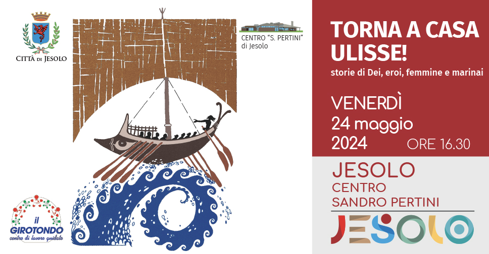 Spettacolo "Torna a casa Ulisse" al Centro Pertini venerdì 24 maggio 2024 - immagine barca e onda del mare
