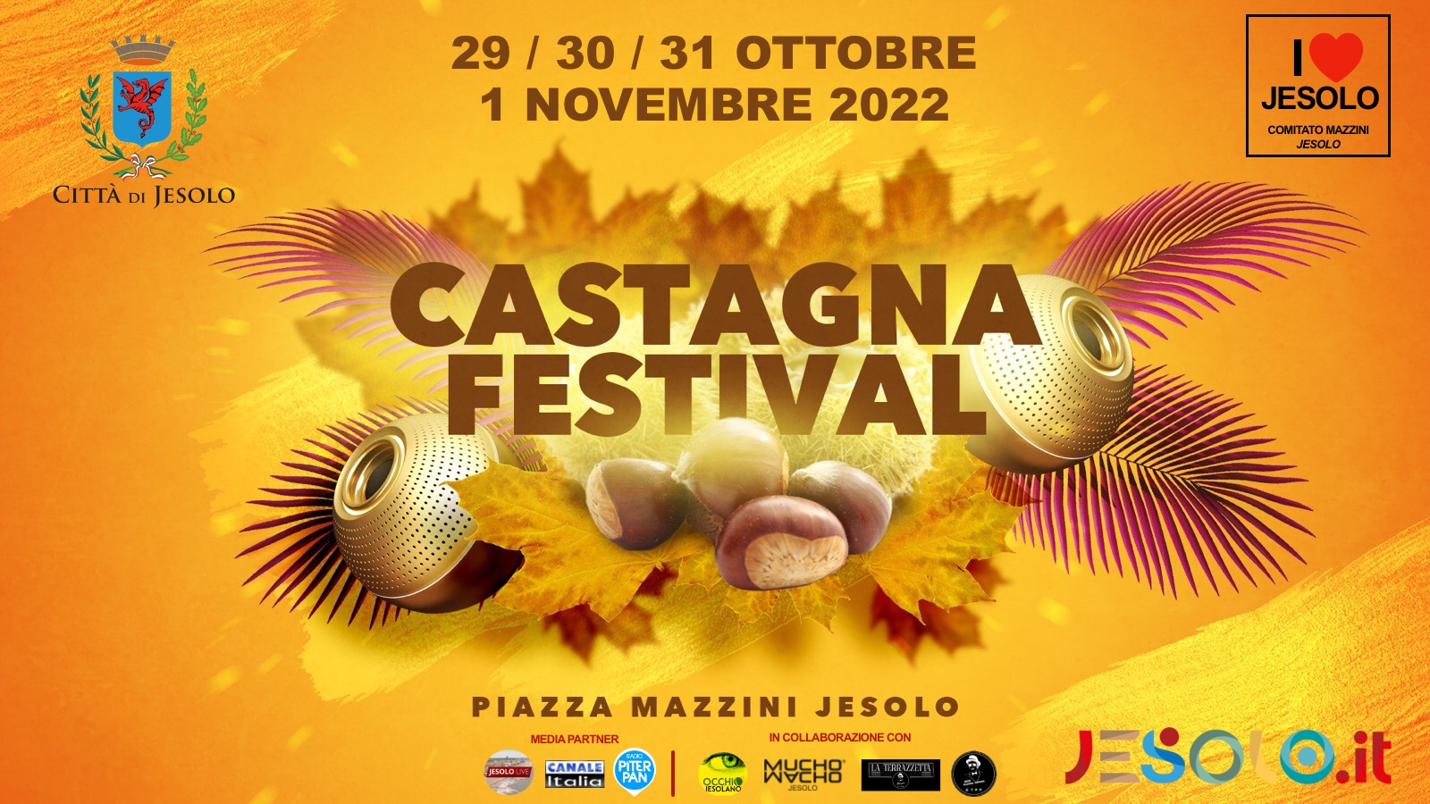 Festa della Castagna a Jesolo in Piazza Mazzini dal 29 al 31 ottobre 2022
