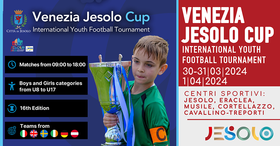 Torneo internazionale di calcio giovanile - Venezia Jesolo Cup 2024: immagine di bambini