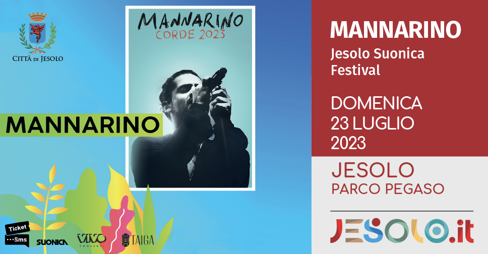 Mannarino, parco Pegaso domenica 23 luglio -Suonica Festival - Jesolo: Immagine del cantante.