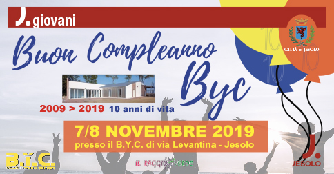 Il BYC di Jesolo festeggia 10 anni di attività sabato 7 e domenica 8 novembre 2019