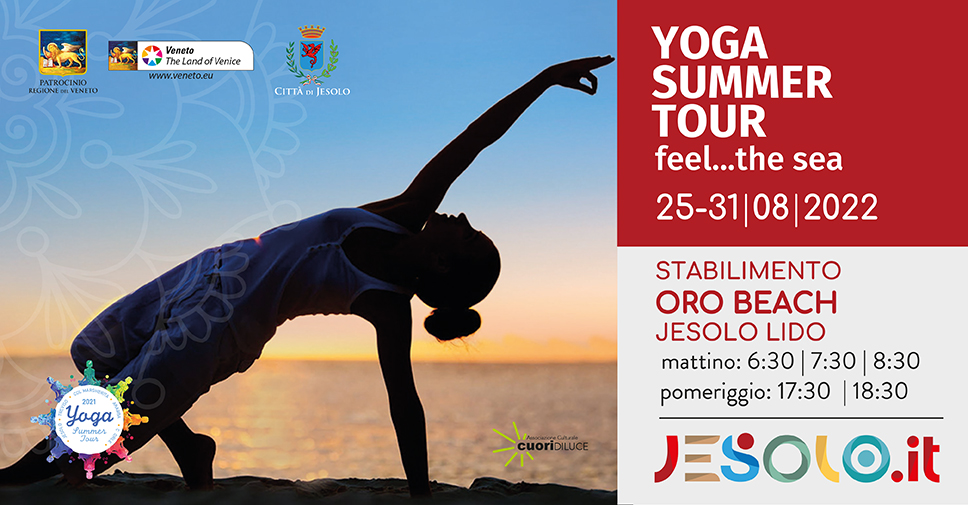 Yoga summer tour 2022 a Jesolo dal 25 al 31 agosto