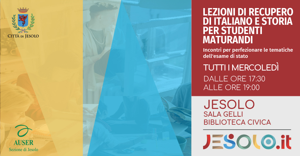 Lezioni di recupero di italiano e storia per studenti maturandi a Jesolo