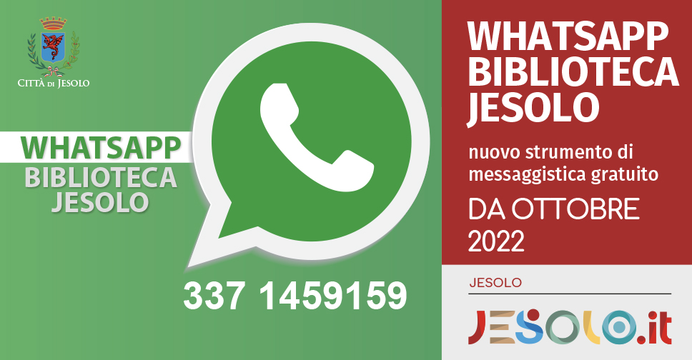 Nuovo servizio WhatsApp Biblioteca Jesolo