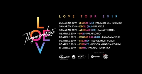 Thegiornalisti Love tour 2018 al Palazzo del Turismo di Jesolo il 26 marzo
