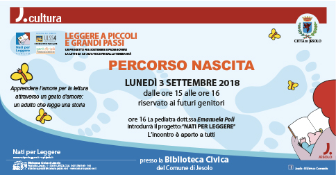 Percorso nascita Biblioteca Civica di Jesolo 3 settembre 2018
