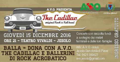 The Cadillac original Rock 'n Roll Band con concerto a Jesolo il 15 dicembre