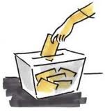 mano infila scheda elettorale nell'urna