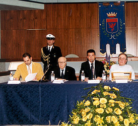 Raffaello Zannoner, Presidente del Centro Studi e Ricerca Silvio Trentin, Francesco Calzavara, Sindaco di Jesolo e Moreno Guerrato