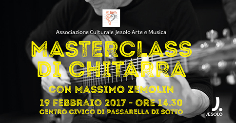 Massimo Zemolin, masterclass di chitarra: Centro civico di Passarella-Jesolo, 19 febbraio 2017