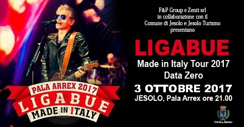 Ligabue made in Italy tour 3 ottobre 2017 Pala Arrex, Jesolo