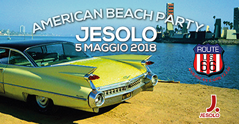 Route 66 American Beach Party - Exposition et défilé de voitures américaines à Jesolo