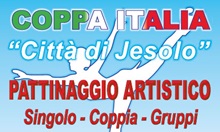 Locandina sfondo azzurro, scritta Coppa Italia in tricolore