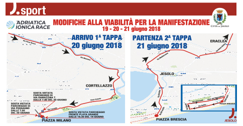 Modifiche alla viabilità per l'evento Adriatica Ionica Race