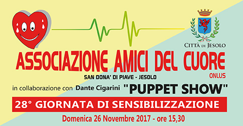 Spettacolo Dante Cigarini puppet show per Amici del cuore