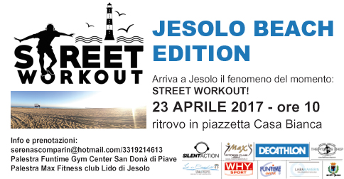Domenica 23 aprile 2017 alle ore 10 in piazzetta Casabianca arriva il fenomeno del momento: STREET WORKOUT!