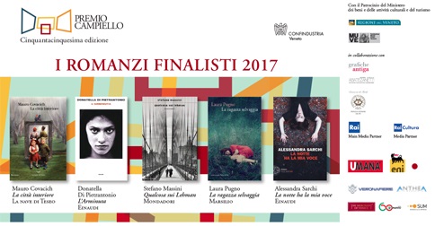 I finalisti del premio Campiello 2017 a Jesolo il 22 luglio 2017