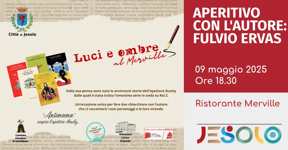 Immagine di aperitivo con l’autore Fulvio Ervas strillo