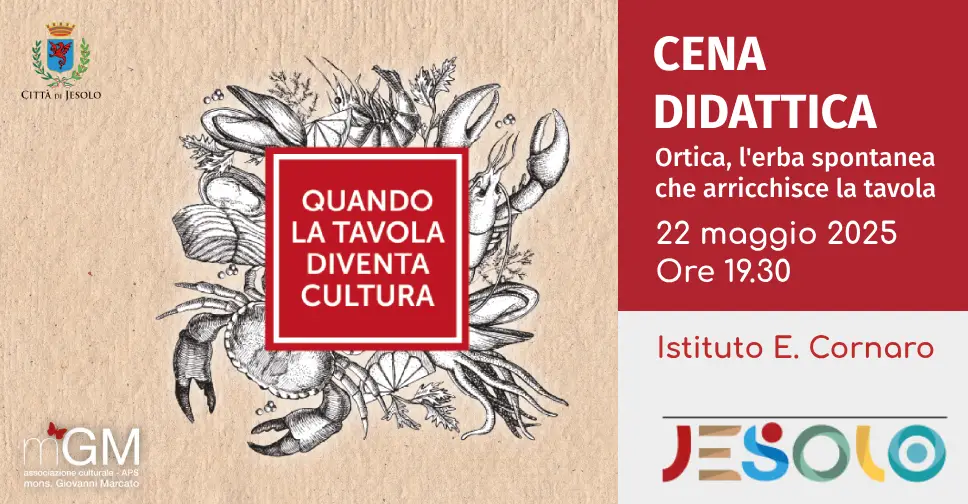 Immagine di strillo cena didattica