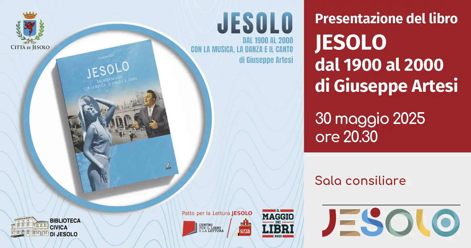 Immagine di strillo persentazione libro JESOLO