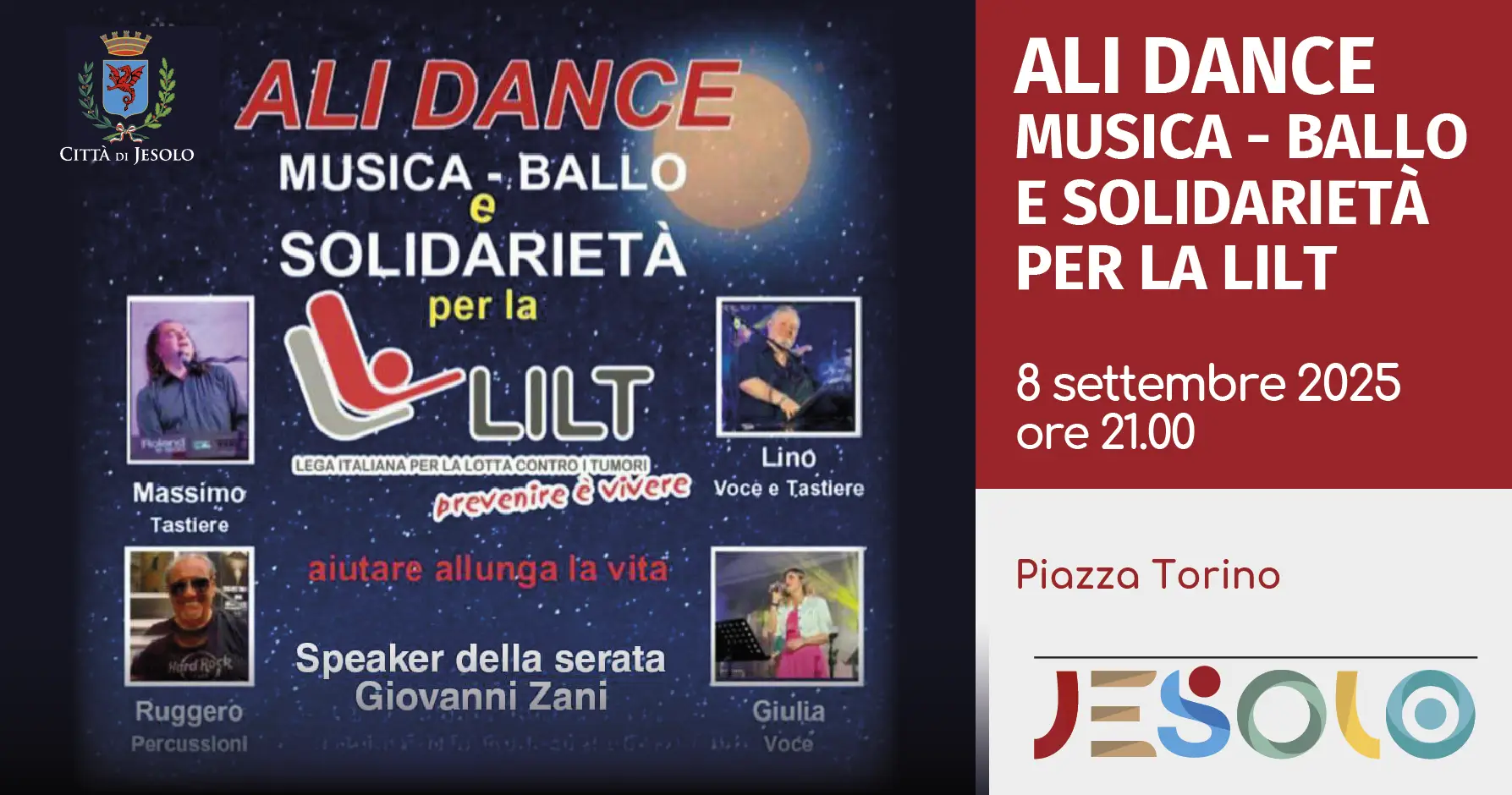 Immagine di strillo – Ali Dance musica ballo e solidarietà per la LILT