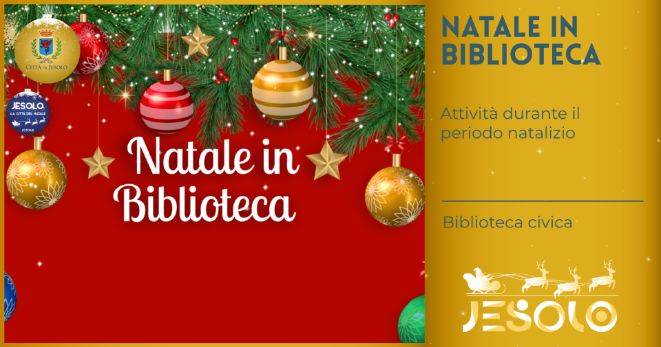 Immagine di natale in biblioteca strillo
