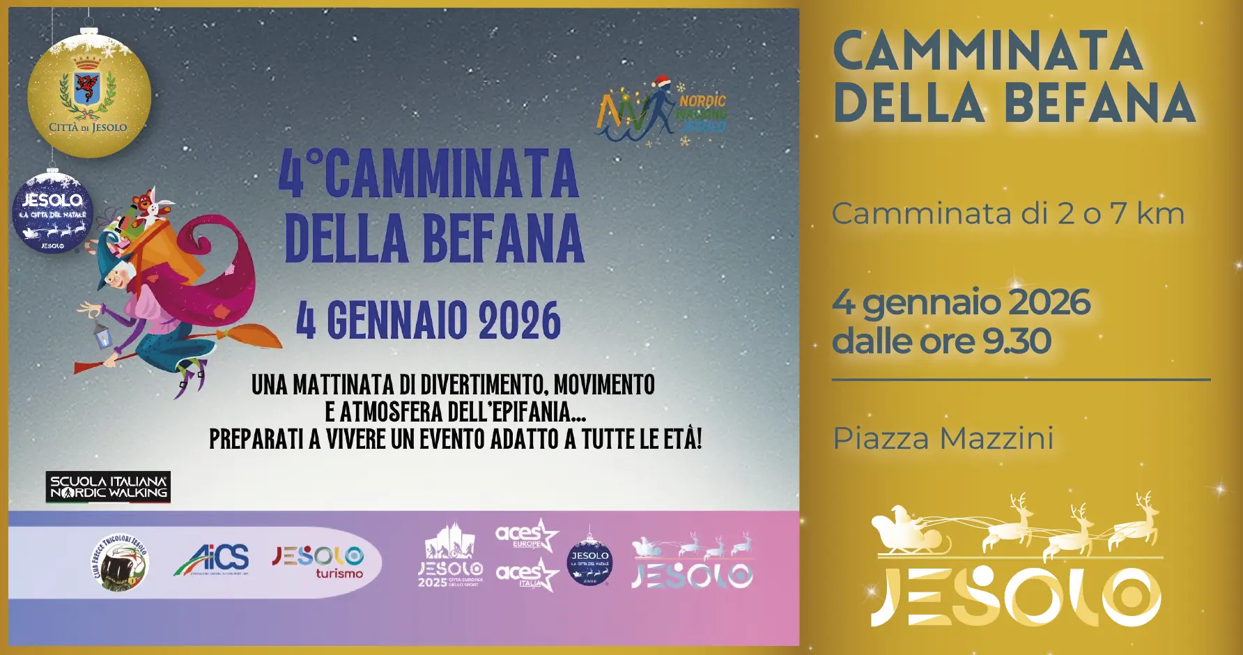 Immagine di strillo camminata della befana