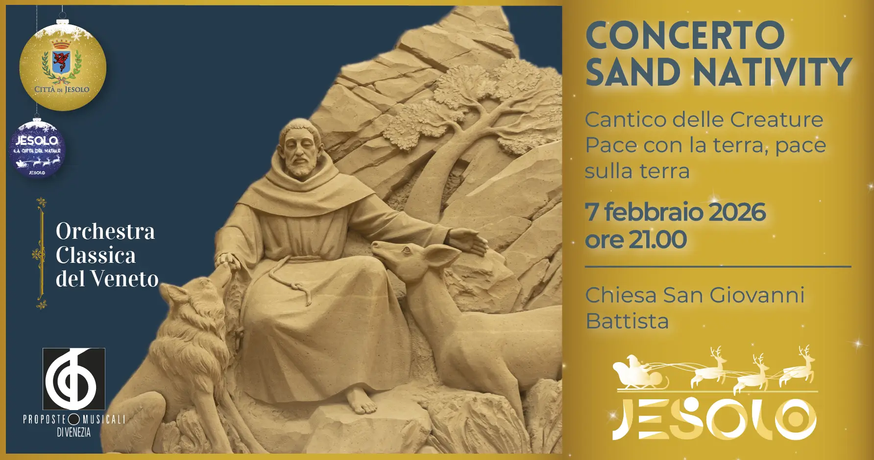 Immagine di strillo concerto Jesolo Sand Nativity