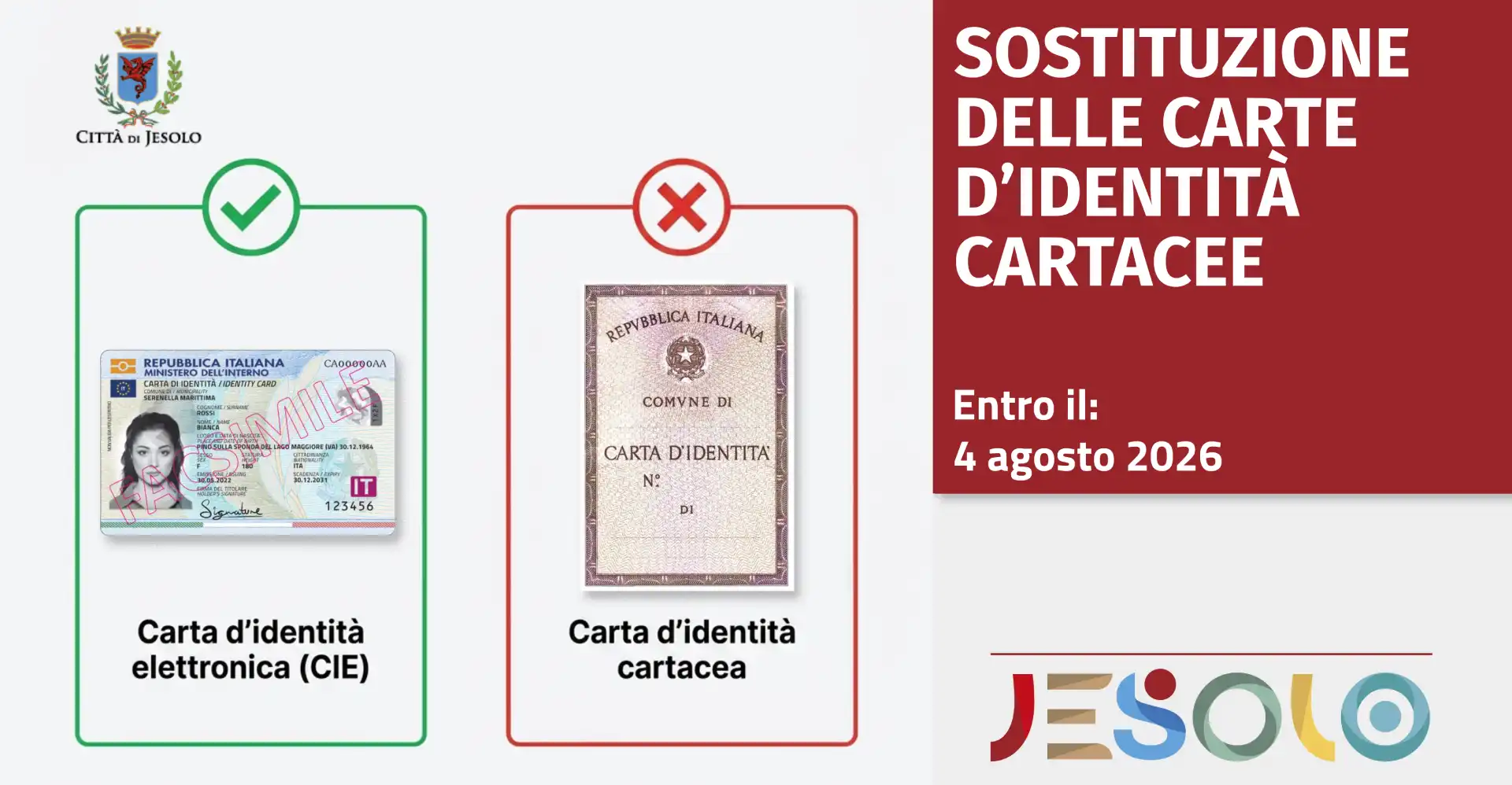 Immagine di strillo sostituzione carta d’identità
