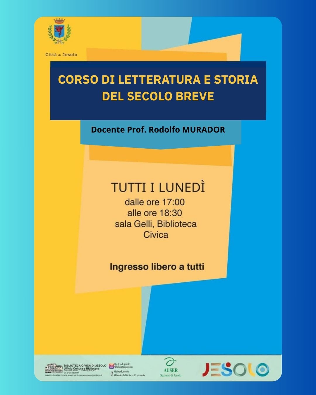 corsi letteratura e storia in biblioteca